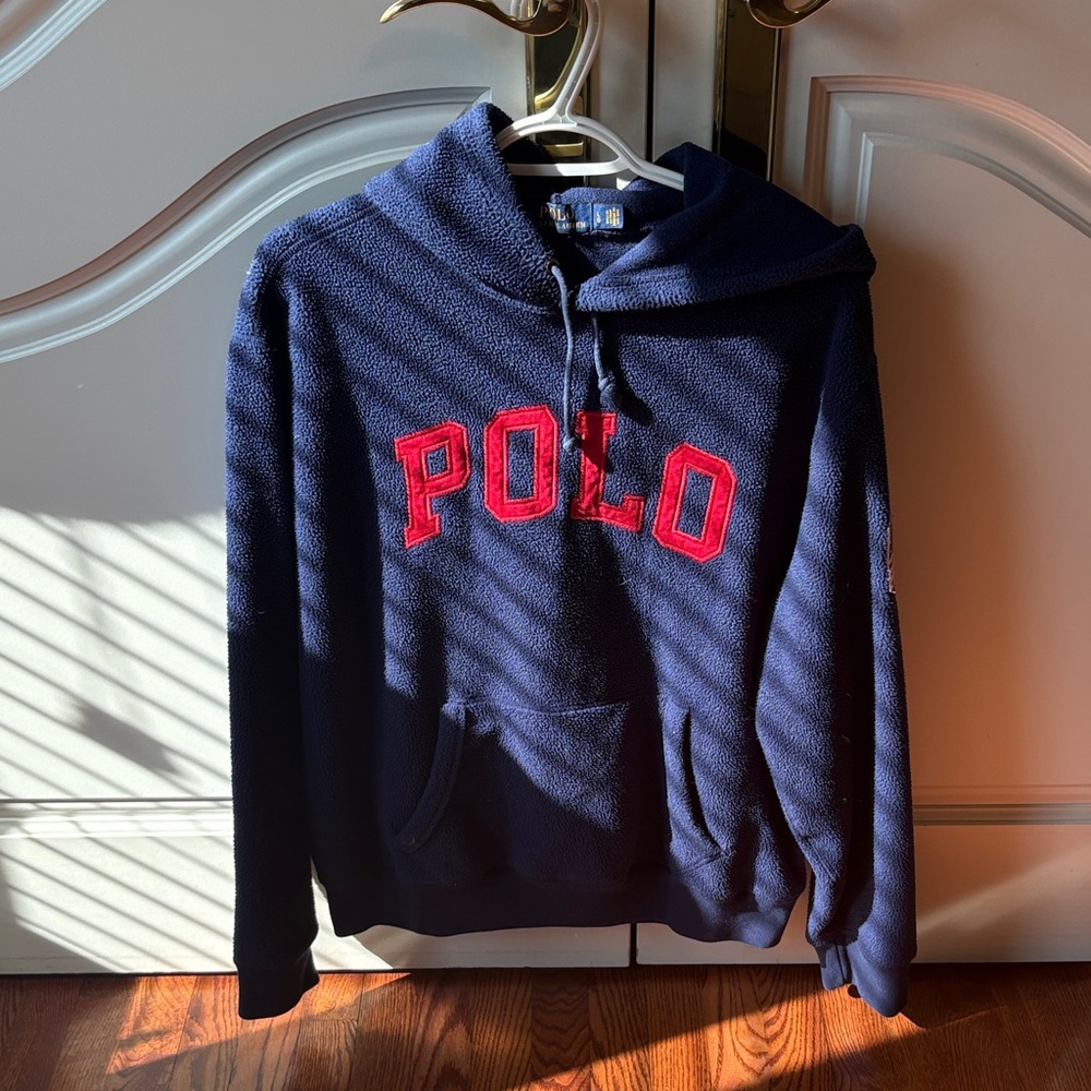 Polo by Ralph Lauren Navy Hoodie with Red Logo